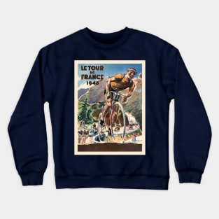 Tour De France Vintage 1948 Bicycle Racing Print Crewneck Sweatshirt